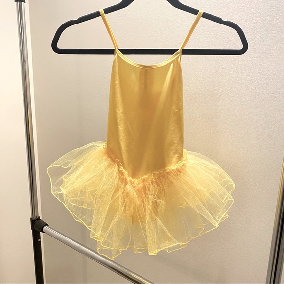 Kids yellow leotard with tutu - Picture 1 of 2